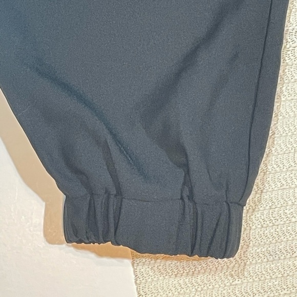 J Jason Wu Black Jogger Black Crepe Wide Leg Draw String Elastic Cuffs L - Picture 4 of 9